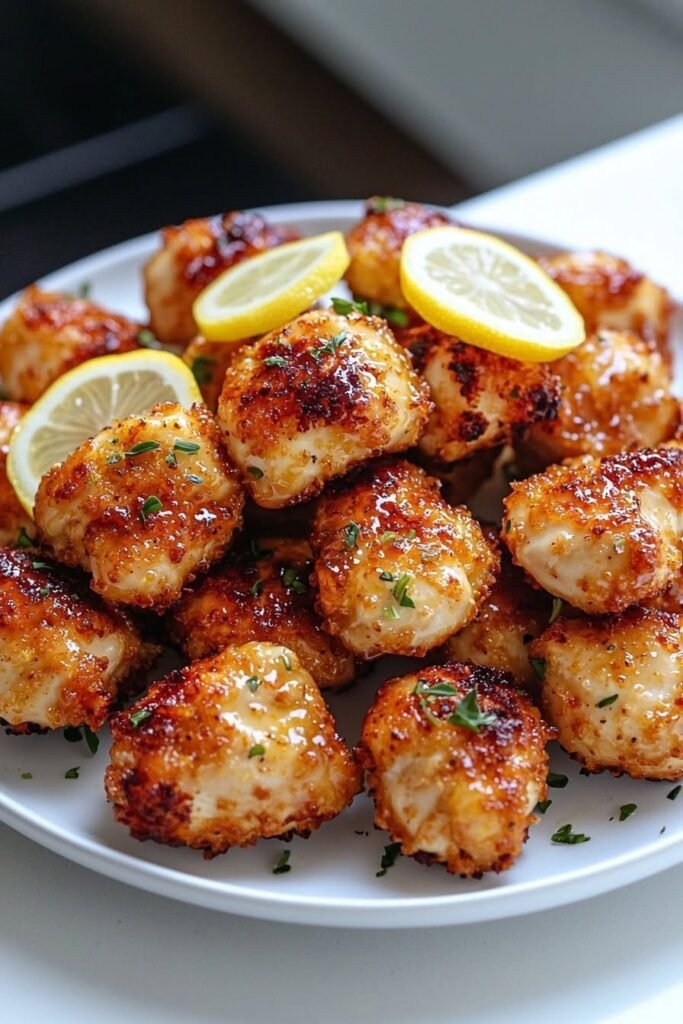 Lemon Garlic Chicken Bites